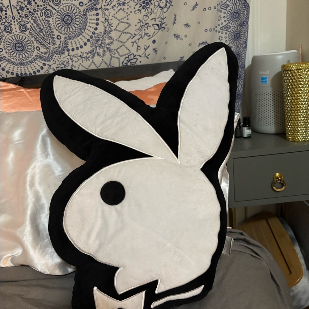 Black and White playboy bunny Pillow